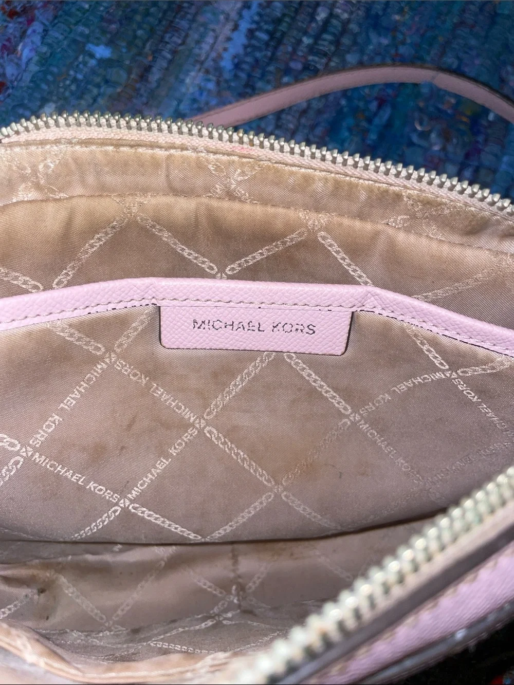 Michael Kors Light Pink Crossbody with Gold Hardware